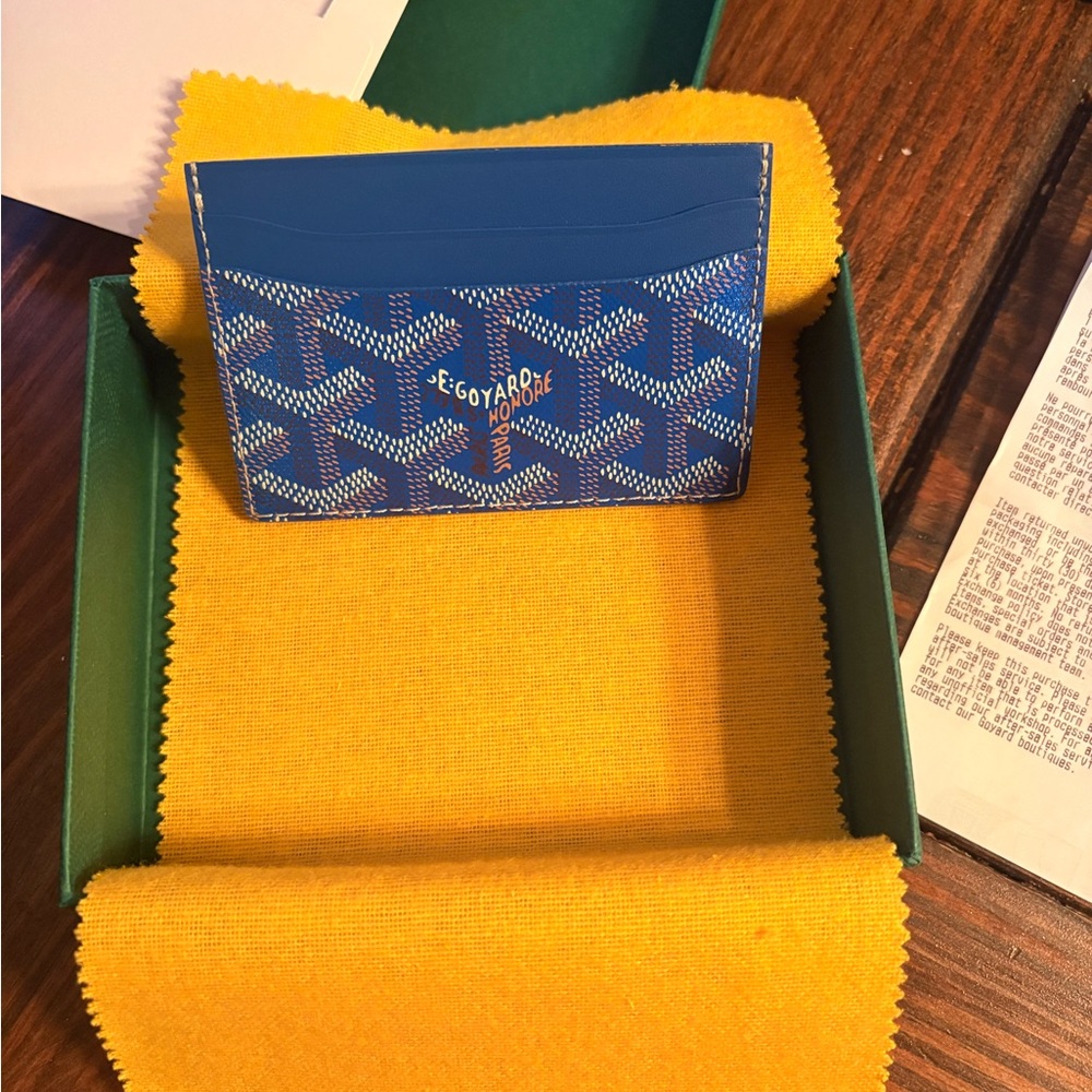 Goyard Saint Sulpice Blue Card Holder - Picture 6 of 7
